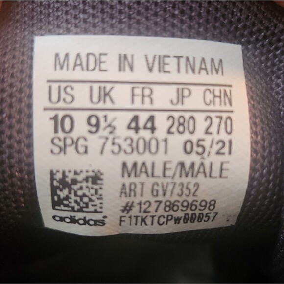 Adidas Daily 3.0 Shoes Sneaker Black / Grn Sz.10 Snakeskin Carbon Texture GV7352 - Picture 7 of 7